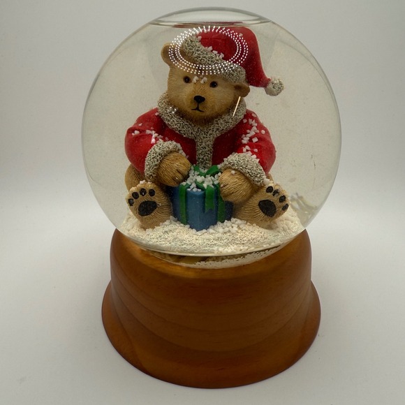 Eddie Bauer Home Other - Eddie Bauer Home 1998 Teddy Bear Christmas Snow Globe Musical Glitter Dome